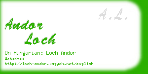 andor loch business card